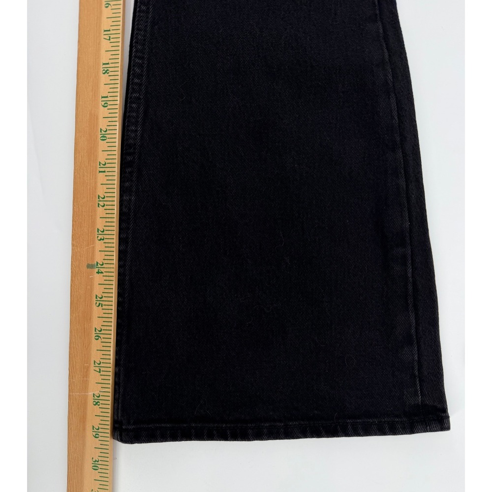 Abercrombie & Fitch Curve Love High Rise Flare Jeans Black 24 Short - Picture 7 of 9